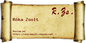 Róka Zsolt névjegykártya